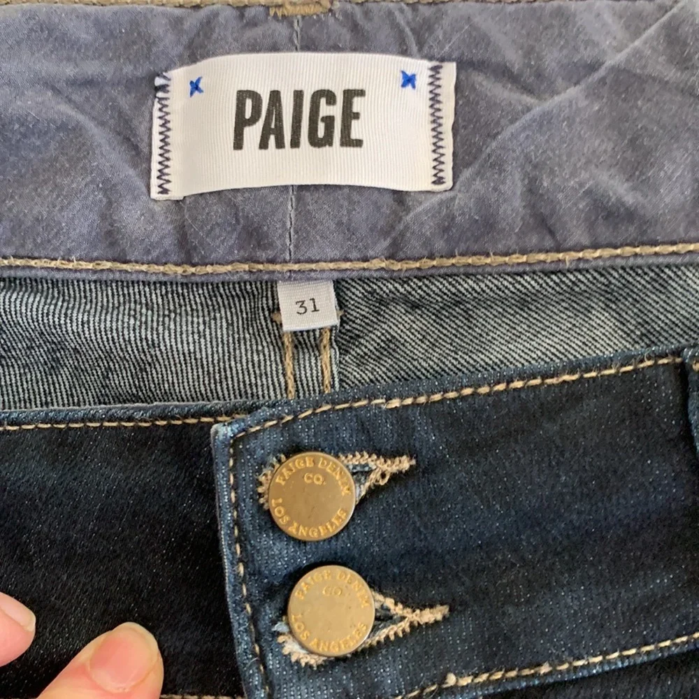 PAIGE | Hidden Hills Style Boot Cut Jeans, Dark Wash, Sz 31 - Picture 14 of 16